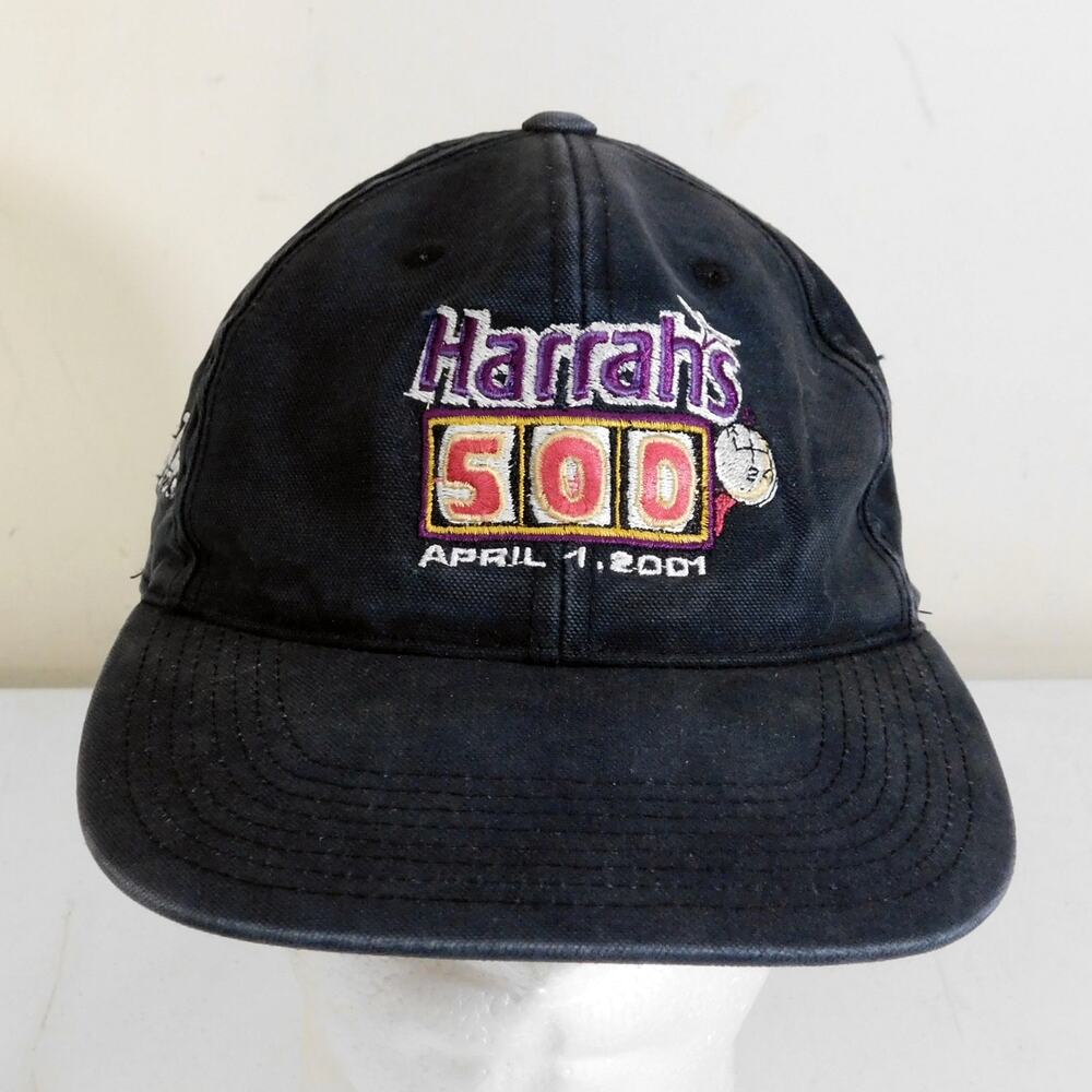 Vintage NASCAR Harrahs 500 Hat Texas Motor Speedway April 1 2001